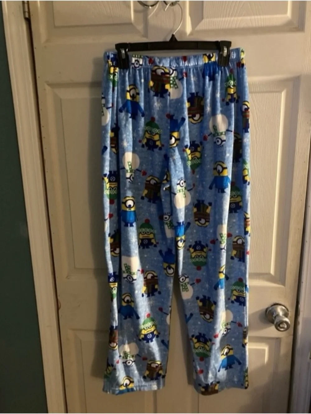Minions Pajama Pants Blue Sleepwear Bottoms Women's Size L